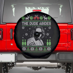 The Dude Abides Christmas Bowling Spare Tire Cover Funny Bowling Movie TS11 Black Print Your Wear