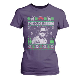 The Dude Abides Christmas Bowling T Shirt For Women Funny Bowling Movie TS11 Purple Print Your Wear