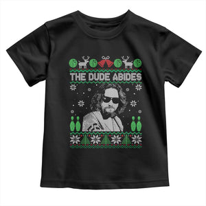 The Dude Abides Christmas Bowling Toddler T Shirt Funny Bowling Movie TS11 Black Print Your Wear