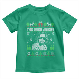 The Dude Abides Christmas Bowling Toddler T Shirt Funny Bowling Movie TS11 Irish Green Print Your Wear