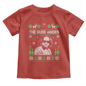 The Dude Abides Christmas Bowling Toddler T Shirt Funny Bowling Movie TS11 Red Print Your Wear