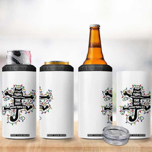 Christmas Movie Fried Pussy Cat 4 in 1 Can Cooler Tumbler If That Thing Had 9 Lives She Just Spent Them All TS11 Print Your Wear