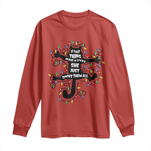 Christmas Movie Fried Pussy Cat Long Sleeve Shirt If That Thing Had 9 Lives She Just Spent Them All TS11 Red Print Your Wear