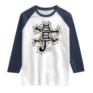 Christmas Movie Fried Pussy Cat Raglan Shirt If That Thing Had 9 Lives She Just Spent Them All TS11 White Navy Print Your Wear