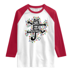 Christmas Movie Fried Pussy Cat Raglan Shirt If That Thing Had 9 Lives She Just Spent Them All TS11 White Red Print Your Wear