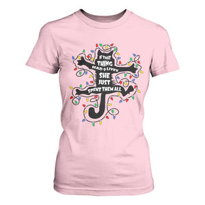 Christmas Movie Fried Pussy Cat T Shirt For Women If That Thing Had 9 Lives She Just Spent Them All TS11 Light Pink Print Your Wear