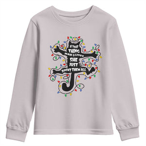 Christmas Movie Fried Pussy Cat Youth Sweatshirt If That Thing Had 9 Lives She Just Spent Them All TS11 Ice Gray Print Your Wear