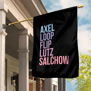 Figure Skating Lovers Garden Flag Funny Axel Loop Flip Lutz Salchow TS11 Print Your Wear