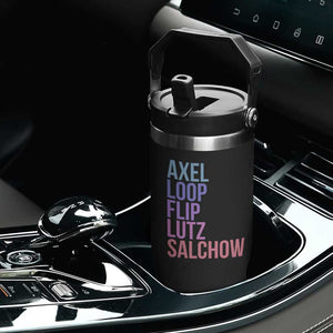 Figure Skating Lovers Flip Straw Tumbler Funny Axel Loop Flip Lutz Salchow TS11 Print Your Wear