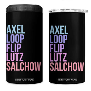 Figure Skating Lovers 4 in 1 Can Cooler Tumbler Funny Axel Loop Flip Lutz Salchow TS11 One Size: 16 oz Black Print Your Wear