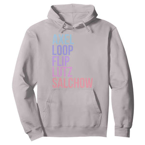 Figure Skating Lovers Hoodie Funny Axel Loop Flip Lutz Salchow TS11 Ice Gray Print Your Wear