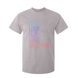 Figure Skating Lovers T Shirt For Kid Funny Axel Loop Flip Lutz Salchow TS11 Ice Gray Print Your Wear