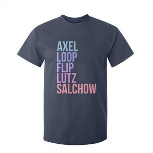 Figure Skating Lovers T Shirt For Kid Funny Axel Loop Flip Lutz Salchow TS11 Navy Print Your Wear