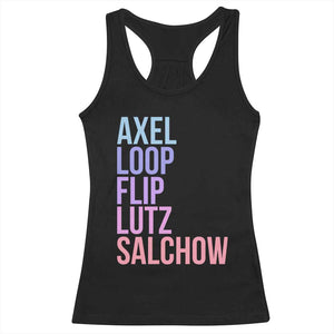 Figure Skating Lovers Racerback Tank Top Funny Axel Loop Flip Lutz Salchow TS11 Black Print Your Wear