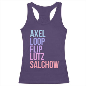 Figure Skating Lovers Racerback Tank Top Funny Axel Loop Flip Lutz Salchow TS11 Purple Print Your Wear
