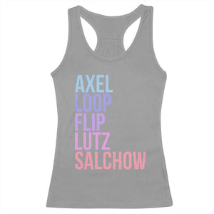 Figure Skating Lovers Racerback Tank Top Funny Axel Loop Flip Lutz Salchow TS11 Sport Gray Print Your Wear