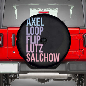 Figure Skating Lovers Spare Tire Cover Funny Axel Loop Flip Lutz Salchow TS11 Black Print Your Wear