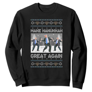 Funny Make Hanukkah Great Again Trump Sweatshirt Menorah David Stars TS11 Black Print Your Wear