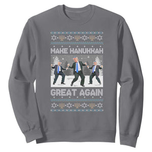 Funny Make Hanukkah Great Again Trump Sweatshirt Menorah David Stars TS11 Charcoal Print Your Wear