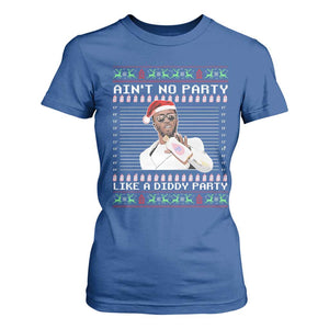 Funny Ain't No Party Like A Diddy Party T Shirt For Women Christmas Dirty Santa Diddy TS11 Royal Blue Print Your Wear