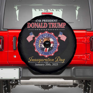 47th President Donald Trump Inauguration Day 2025 Memorabilia Spare Tire Cover TS11 Black Print Your Wear