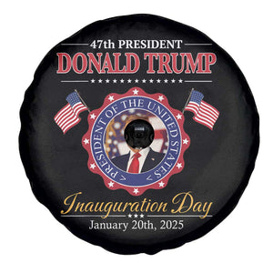 47th President Donald Trump Inauguration Day 2025 Memorabilia Spare Tire Cover TS11 Print Your Wear