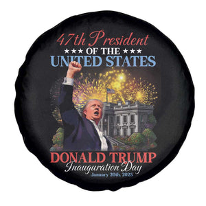 47th President Donald Trump Inauguration Day 2025 Spare Tire Cover White House Fireworks American Flag Memorabilia TS11 Print Your Wear