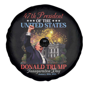 47th President Donald Trump Inauguration Day 2025 Spare Tire Cover White House Fireworks American Flag Memorabilia TS11 Print Your Wear