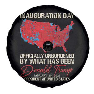 47th President Donald Trump Inauguration Day 2025 Spare Tire Cover Officially Unburdened By What Has Been American Maps TS11 Print Your Wear