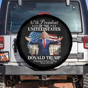47th President Donald Trump Inauguration Day 2025 Spare Tire Cover United States Capitol American Flag Memorabilia TS11 No hole Black Print Your Wear