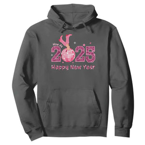Funny Howdy 2025 Happy New Year Hoodie Cowgirl New Year's Eve Party Disco Ball TS11 Dark Heather Print Your Wear