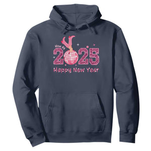 Funny Howdy 2025 Happy New Year Hoodie Cowgirl New Year's Eve Party Disco Ball TS11 Navy Print Your Wear