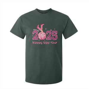 Funny Howdy 2025 Happy New Year T Shirt For Kid Cowgirl New Year's Eve Party Disco Ball TS11 Dark Forest Green Print Your Wear