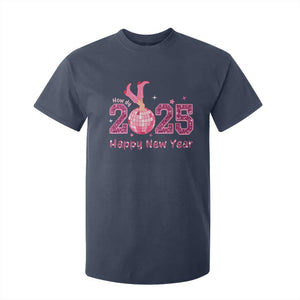 Funny Howdy 2025 Happy New Year T Shirt For Kid Cowgirl New Year's Eve Party Disco Ball TS11 Navy Print Your Wear