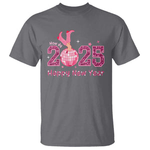 Funny Howdy 2025 Happy New Year T Shirt Cowgirl New Year's Eve Party Disco Ball TS11 Charcoal Print Your Wear