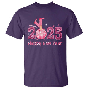 Funny Howdy 2025 Happy New Year T Shirt Cowgirl New Year's Eve Party Disco Ball TS11 Purple Print Your Wear
