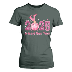 Funny Howdy 2025 Happy New Year T Shirt For Women Cowgirl New Year's Eve Party Disco Ball TS11 Dark Forest Green Print Your Wear