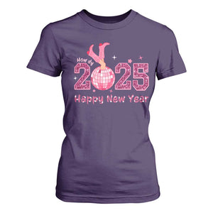 Funny Howdy 2025 Happy New Year T Shirt For Women Cowgirl New Year's Eve Party Disco Ball TS11 Purple Print Your Wear