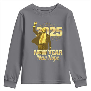 Funny Trump New Year New Hope 2025 Youth Sweatshirt TS11 Charcoal Print Your Wear