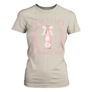 New Year's Social Club 2025 T Shirt For Women Coquette Champagne Bottles TS11 Sand Print Your Wear