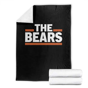 Funny Bears Lover Throw Blanket Orange Stripes Grizzly Animal TS11 Black Print Your Wear