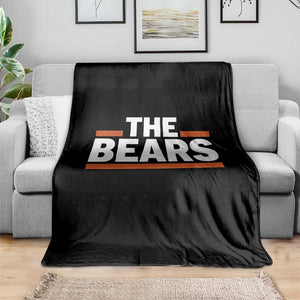 Funny Bears Lover Throw Blanket Orange Stripes Grizzly Animal TS11 Print Your Wear