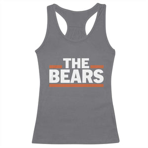 Funny Bears Lover Racerback Tank Top Orange Stripes Grizzly Animal TS11 Charcoal Print Your Wear