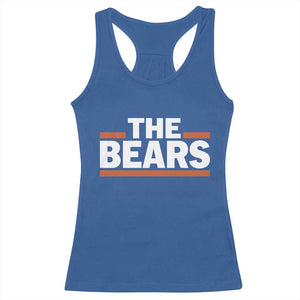 Funny Bears Lover Racerback Tank Top Orange Stripes Grizzly Animal TS11 Royal Blue Print Your Wear