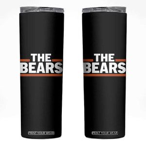 Funny Bears Lover Skinny Tumbler Orange Stripes Grizzly Animal TS11 Black Print Your Wear