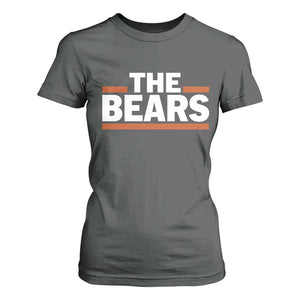 Funny Bears Lover T Shirt For Women Orange Stripes Grizzly Animal TS11 Dark Heather Print Your Wear