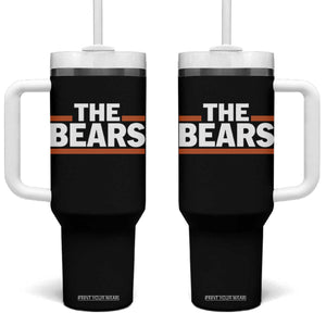 Funny Bears Lover Tumbler With Handle Orange Stripes Grizzly Animal TS11 One Size: 40 oz Black Print Your Wear