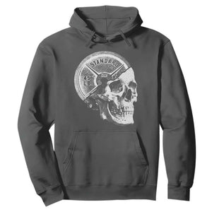 Skull 45 lbs Plate Weight Lifting Gym Workout Hoodie TS11 Dark Heather Print Your Wear
