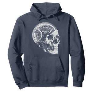 Skull 45 lbs Plate Weight Lifting Gym Workout Hoodie TS11 Navy Print Your Wear