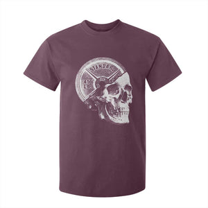 Skull 45 lbs Plate Weight Lifting Gym Workout T Shirt For Kid TS11 Maroon Print Your Wear
